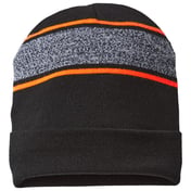 Front view of USA-Made Variegated Striped Cuffed Beanie