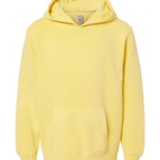 Front view of Youth Midweight Pigment-Dyed Hooded Sweatshirt