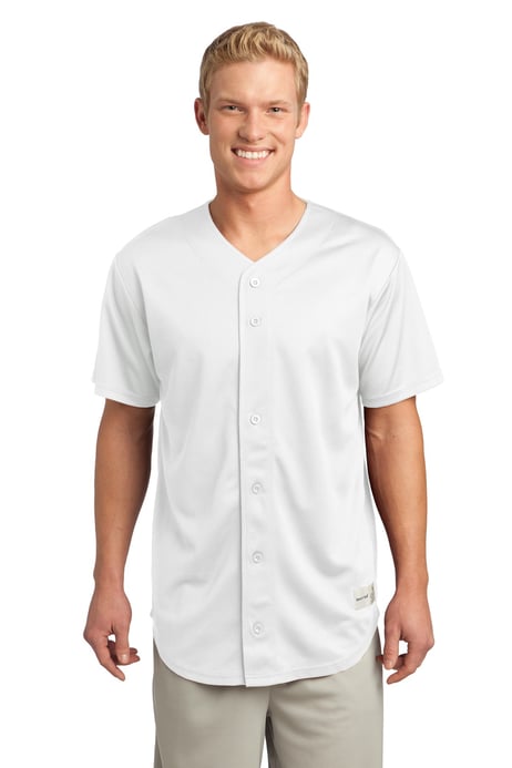 Front view of PosiCharge® Tough Mesh Full-Button Jersey