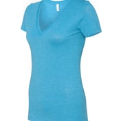 Side view of Women’s Triblend Deep V-Neck Tee