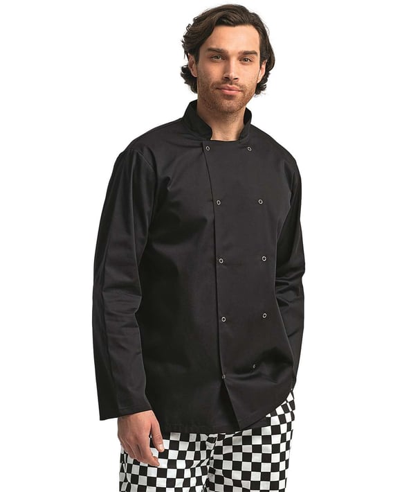 Front view of Ten Studded Front Chef Coat