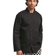 Front view of Ten Studded Front Chef Coat