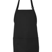 Front view of Short Premium Bib Apron