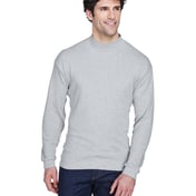 Front view of Adult Egyptian Interlock Long-Sleeve Mock Turtleneck