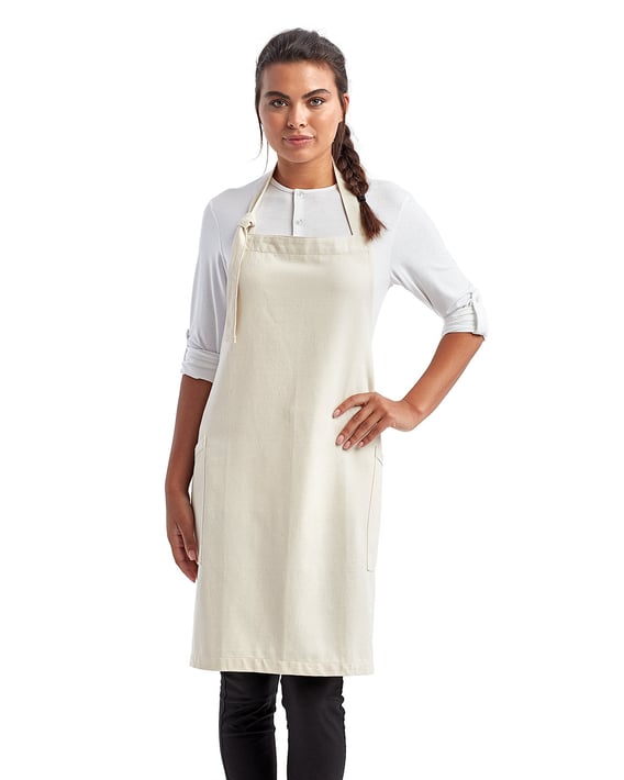Front view of Unisex Regenerate Recycled Bib Apron