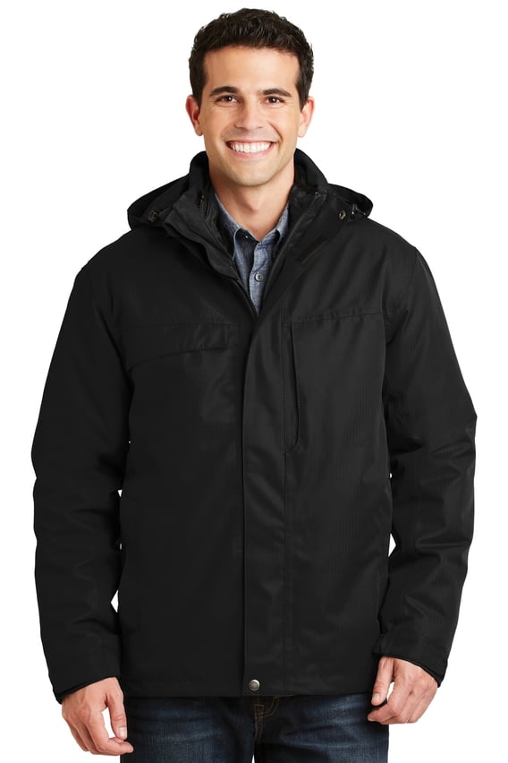 Front view of Herringbone 3-in-1 Parka