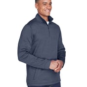 Side view of Newbury Mélange Fleece Quarter-Zip Pullover