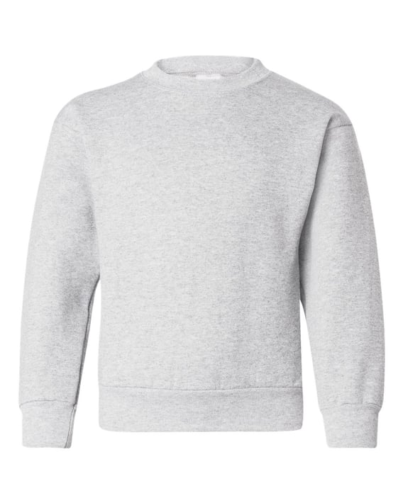 Front view of Ecosmart® Youth Crewneck Sweatshirt