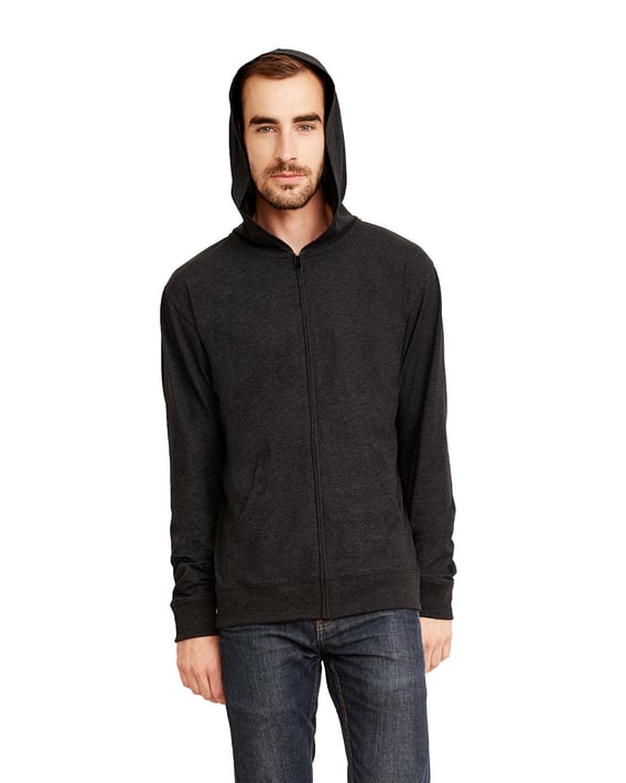 Front view of Adult Sueded Full-Zip Hoody
