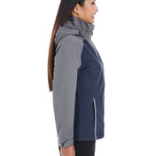Side view of Ladies’ Embark Interactive Colorblock Shell With Reflective Printed Panels