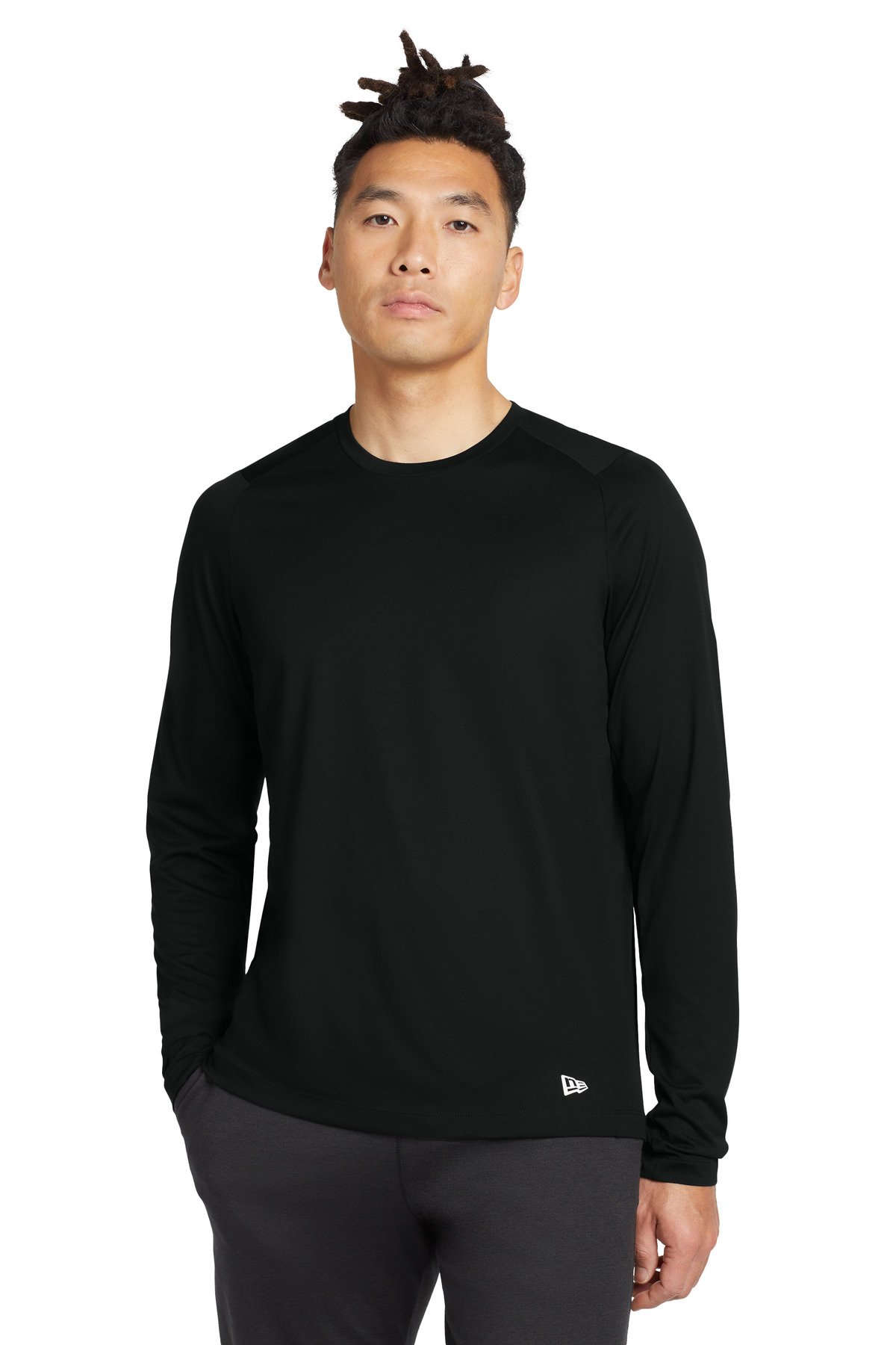 Front view of Series Performance Long Sleeve Crew Tee