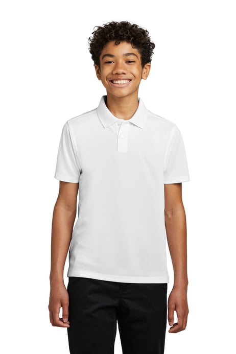 Front view of Youth Dry Zone&reg; UV Micro-Mesh Polo