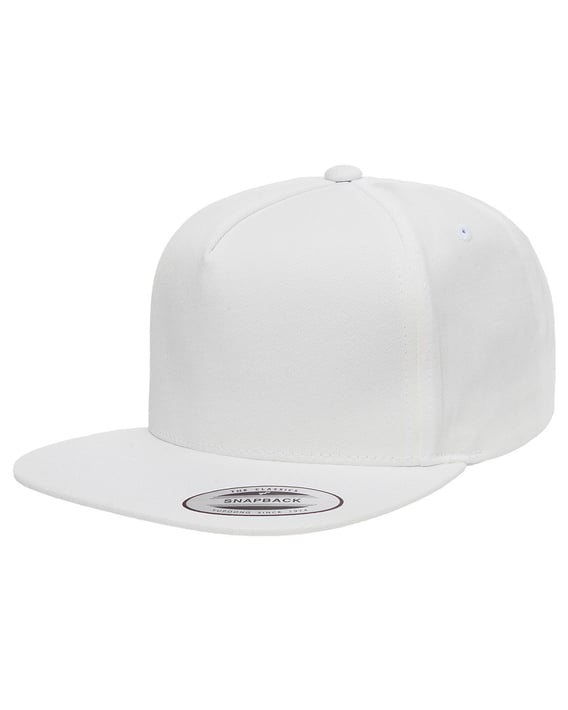 Front view of Adult 5-Panel Cotton Twill Snapback Cap