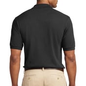 Back view of Heavyweight Cotton Pique Polo