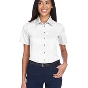 Front view of Ladies’ Easy Blend™ Short-Sleeve Twill Shirt With Stain-Release