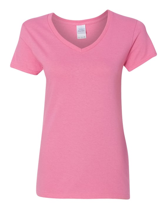 Front view of Heavy Cotton™ Women’s V-Neck T-Shirt