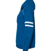 Side view of Women’s Varsity Fleece Piped Hooded Sweatshirt