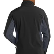 Back view of Core Colorblock Soft Shell Jacket