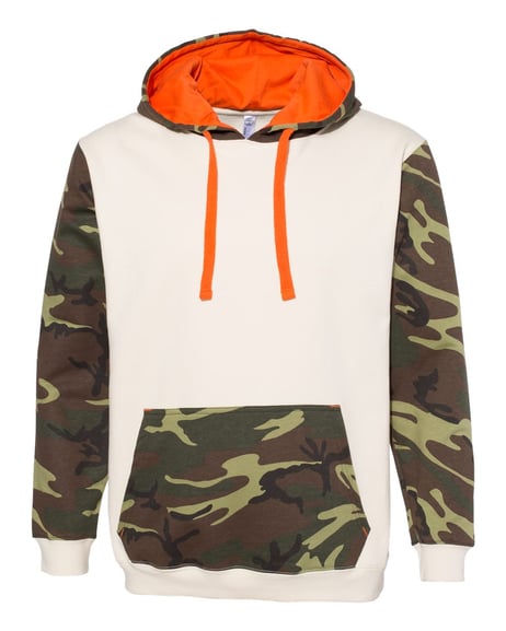 Front view of Fashion Camo Hooded Sweatshirt