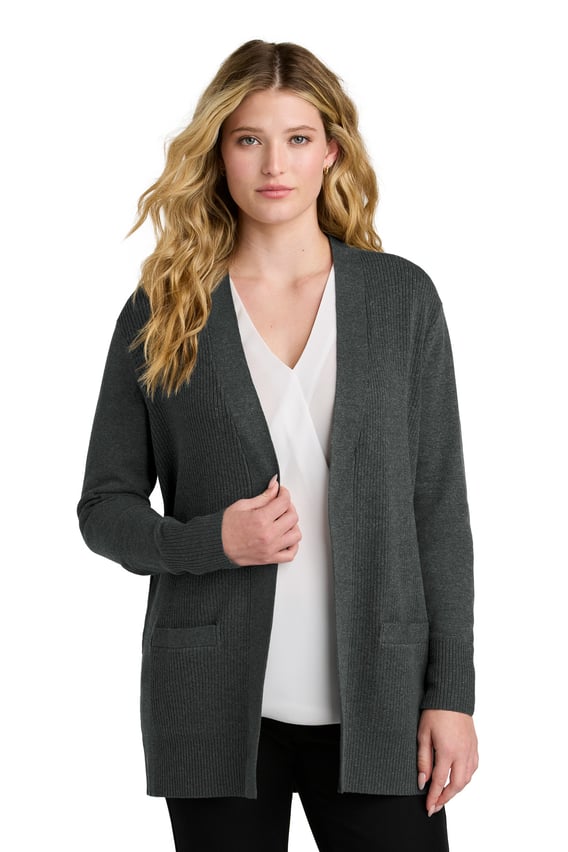 Front view of Women’s Easy Care Open-Front Cardigan Sweater