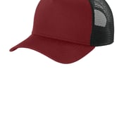 Front view of A-Frame Snapback Mesh Back Cap