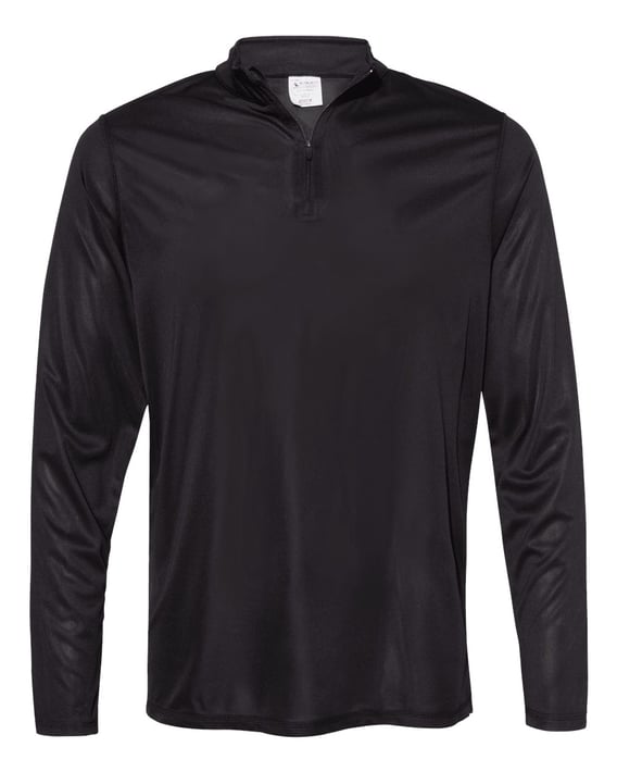 Front view of Attain Color Secure® Performance Quarter-Zip Pullover