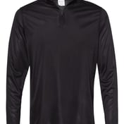 Front view of Attain Color Secure® Performance Quarter-Zip Pullover