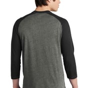 Back view of Heritage Blend 3/4-Sleeve Baseball Raglan Tee