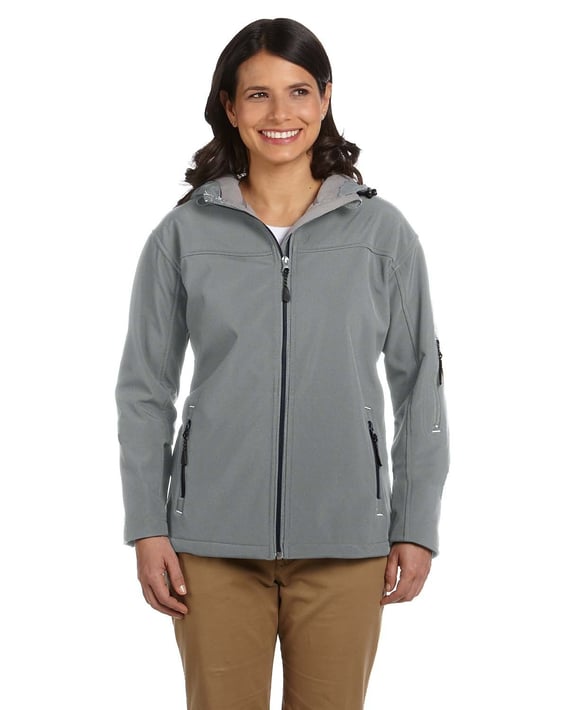 Front view of Ladies’ Soft Shell Hooded Jacket