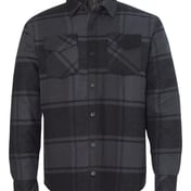 Front view of Quilted Flannel Shirt Jacket