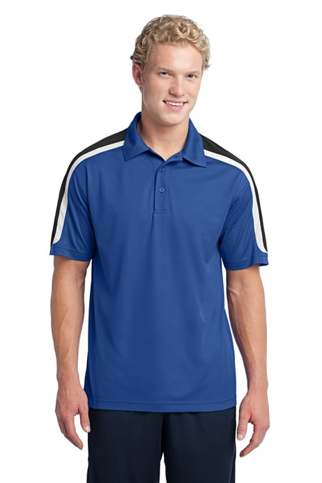 Front view of Tricolor Shoulder Micropique Sport-Wick&reg; Polo
