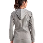 Back view of Womens Spun Dyed Full-Zip Hooded Sweatshirt