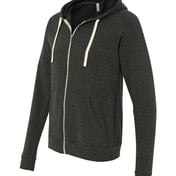 Side view of Triblend Sponge Fleece Full-Zip Hoodie