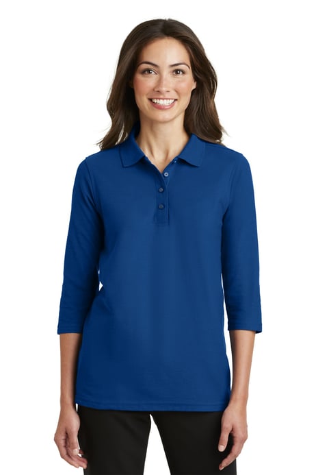 Front view of Women's Silk Touch 3/4-Sleeve Polo