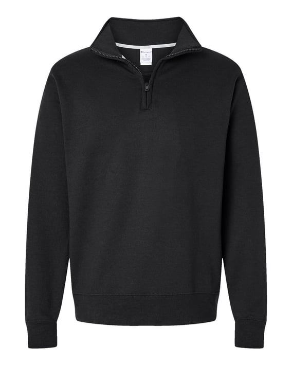 Front view of Powerblend® Quarter-Zip Pullover
