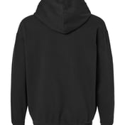 Back view of Garment-Dyed Lightweight Fleece Hooded Sweatshirt