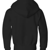 Back view of NuBlend® Youth Full-Zip Hooded Sweatshirt