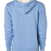 Back view of Unisex Sherpa-Lined Hooded Sweatshirt