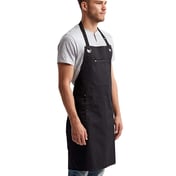 Side view of Barley Stitch Recycled Bib Apron With Pockets