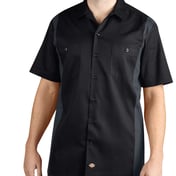 Front view of Two-Tone Short-Sleeve Work Shirt