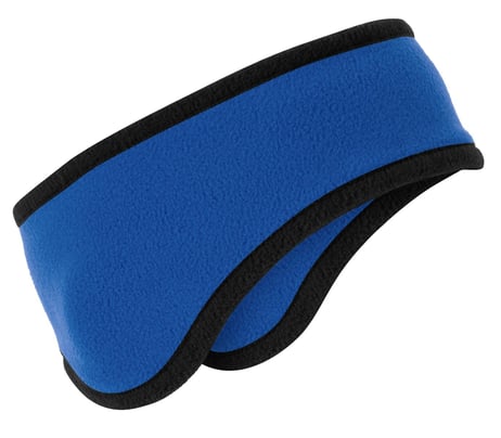 Front view of Two-Color Fleece Headband