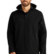 Front view of Textured Hooded Soft Shell Jacket