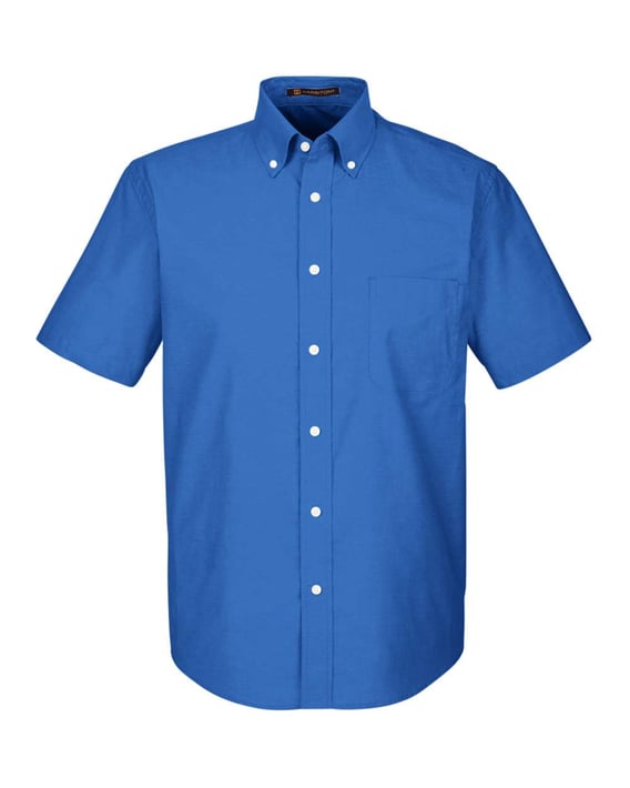 Front view of Oxford Short Sleeve With Stain-Release