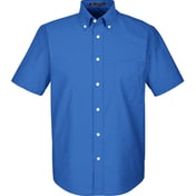 Front view of Oxford Short Sleeve With Stain-Release