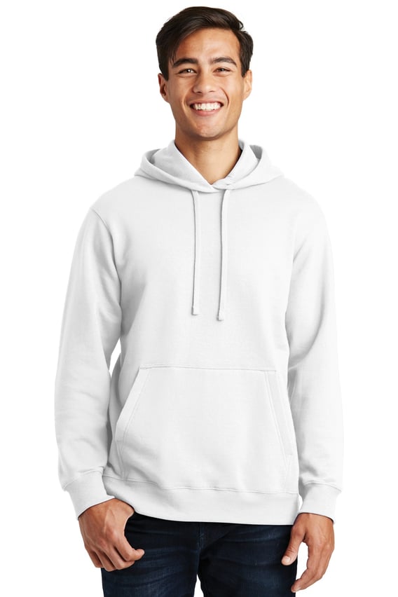 Front view of Fan Favorite Fleece Pullover Hooded Sweatshirt