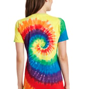Back view of Women’s Tie-Dye V-Neck Tee