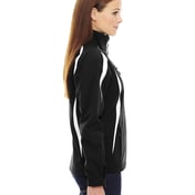 Side view of Ladies’ Enzo Colorblocked Three-Layer Fleece Bonded Soft Shell Jacket
