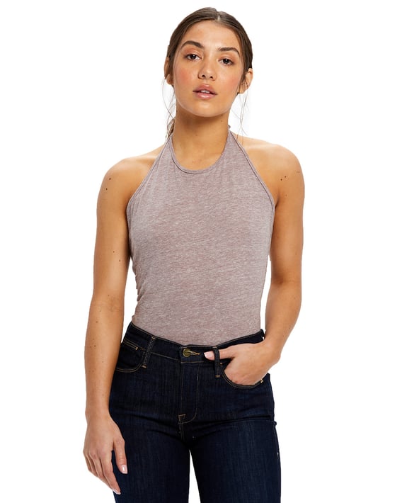 Front view of Ladies’ 4.9 Oz. Halter Bodysuit