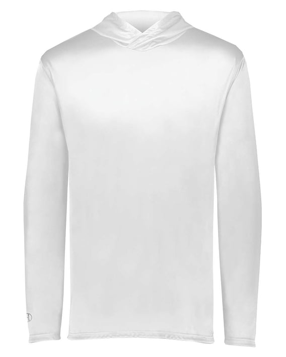 Front view of Youth Momentum Hooded Long Sleeve T-Shirt