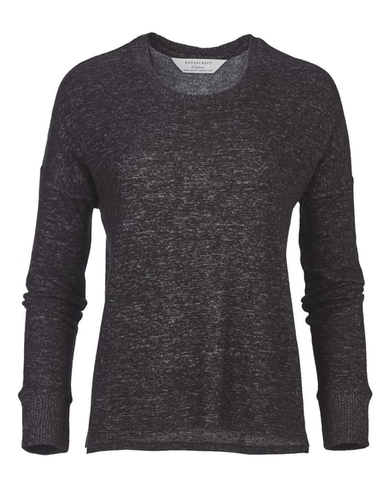 Front view of Women’s Cuddle Fleece Boxy Crewneck Pullover